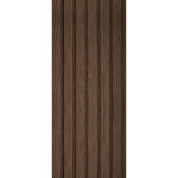 Large Slats 1/2 in. x 0.79 ft. x 7.88 ft. Beige Beige Oak Glue-Up Decorative Foam Wood Slat Walls(10-Pack)/62.25 sq. ft.