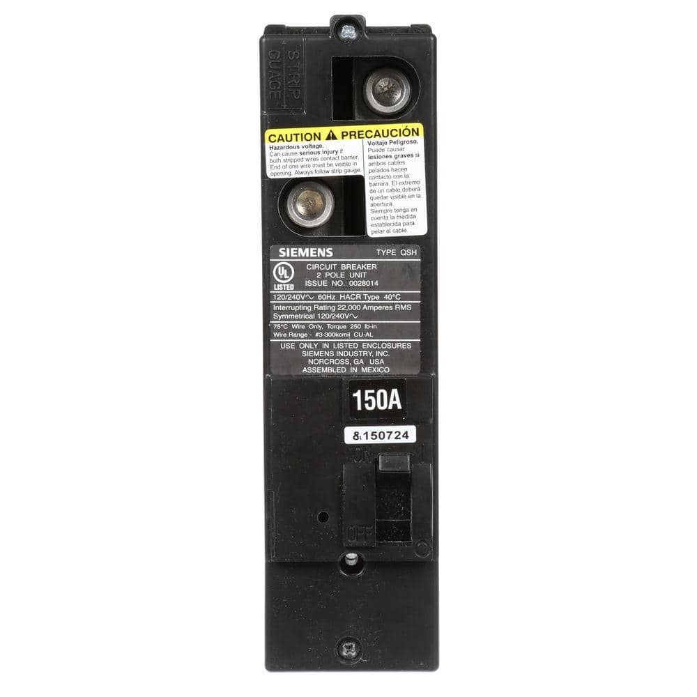 150 Amp Double-Pole 22kA Type QS Multi-Family Main Breaker price history on PriceWatchPro