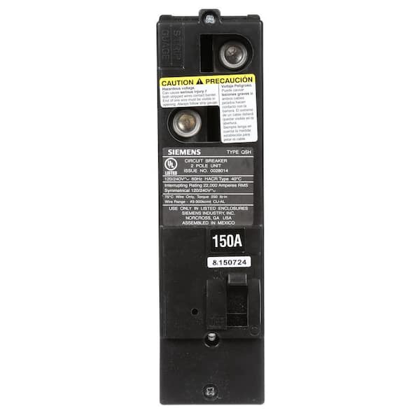 Siemens 150 Amp Double-Pole 22kA Type QS Multi-Family Main Breaker