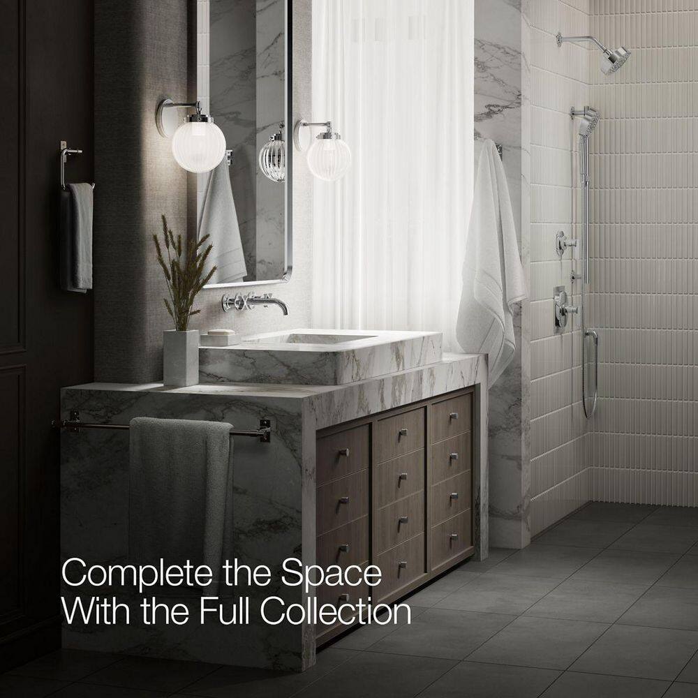 Polished Chrome Wall-Mount Bathroom Sink Faucet