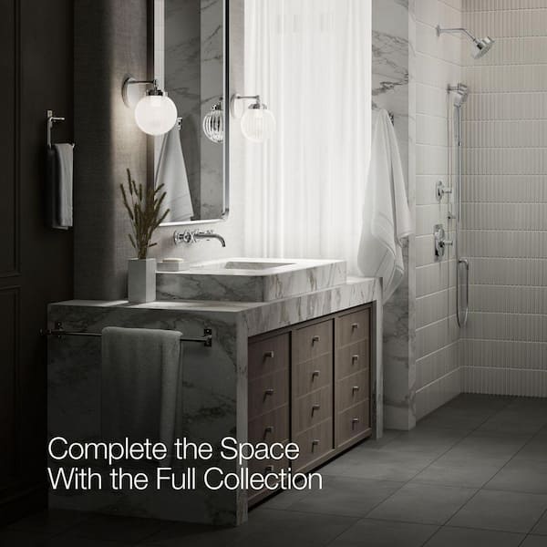 KOHLER Castia By Studio McGee 2-Handle Wall-Mount Bathroom Sink Faucet Trim 1.2 GPM in Polished Chrome