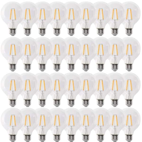 40-Watt Equivalent G25 Globe Dimmable Filament Clear CEC Title 20 E26 LED Vintage Edison LIght Bulb Soft White (36-Pack)