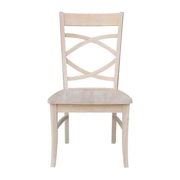 International Concepts Milano Unfinished Wood Side Chair (Set of 2)