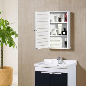 14 in. W Cabinet Wall Mount Medicine Cabinet Multifunction Storage Organizer Bathroom Kitchen in White