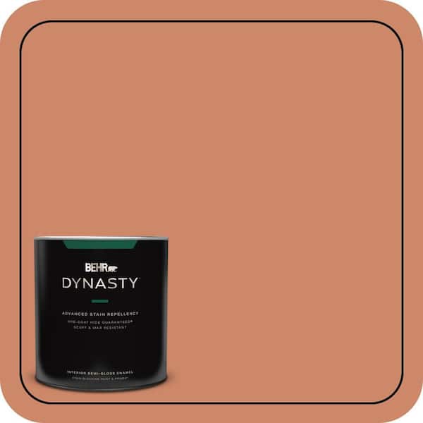 BEHR DYNASTY 1 qt. #230D-5 Aztec Brick Semi-Gloss Enamel Interior Stain-Blocking Paint and Primer