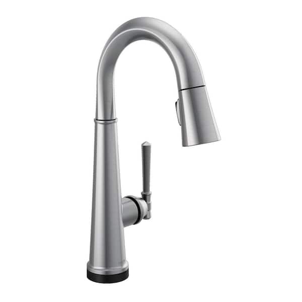 Delta Emmeline Touch2O with Touchless Technology Single Handle Bar Faucet in Lumicoat Arctic Stainless