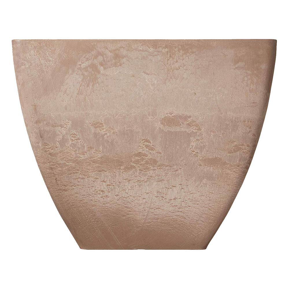 Large Taupe Recycled Plastic Square Outdoor Planter