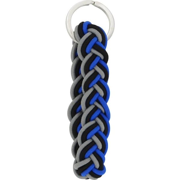 Blue Ribbon Wrist Strap Keychain