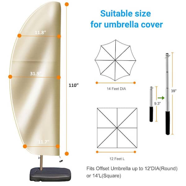 14 feet patio umbrella cantilever Treasure Garden 10x13 Foot with Base Rectangular Its high 14 ft. Pole Cantilever Market