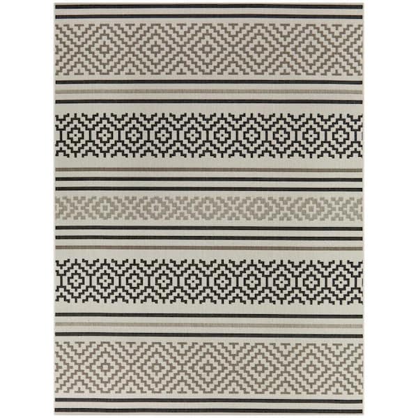 BALTA Alain Tan 5 ft. 3 in. x 7 ft. Trellis Indoor/Outdoor Area Rug