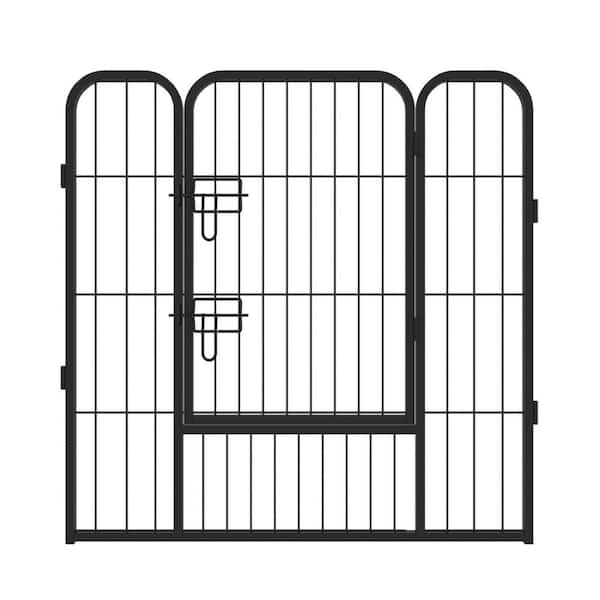 Tatayosi 40 in. Heavy-Duty Metal Outdoor Dog Fence, Pet Playpen with Doors  8 Panels Exercise Pens Temporary Camping Fence P-DJ-112800 - The Home Depot