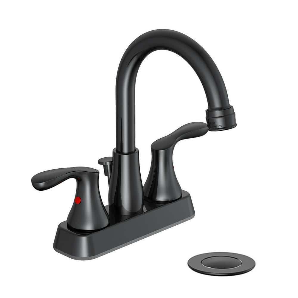 Glacier Bay Deveral 4 in. Centerset 2-Handle High-Arc Bathroom
