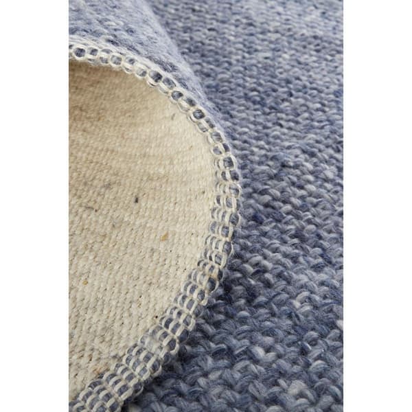 2 X 8 Blue Solid Color Area Rug