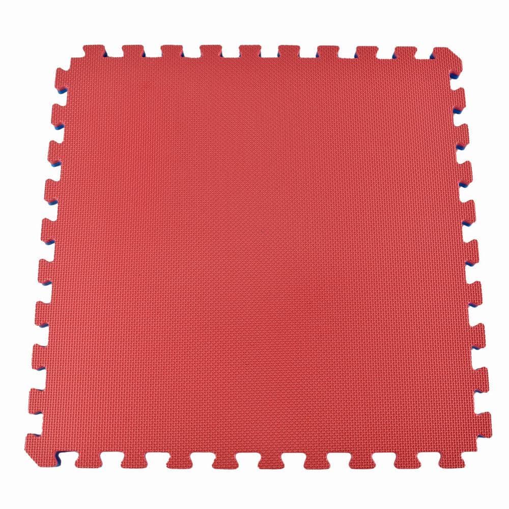 Red Vinyl floor mat tile mat - TenStickers