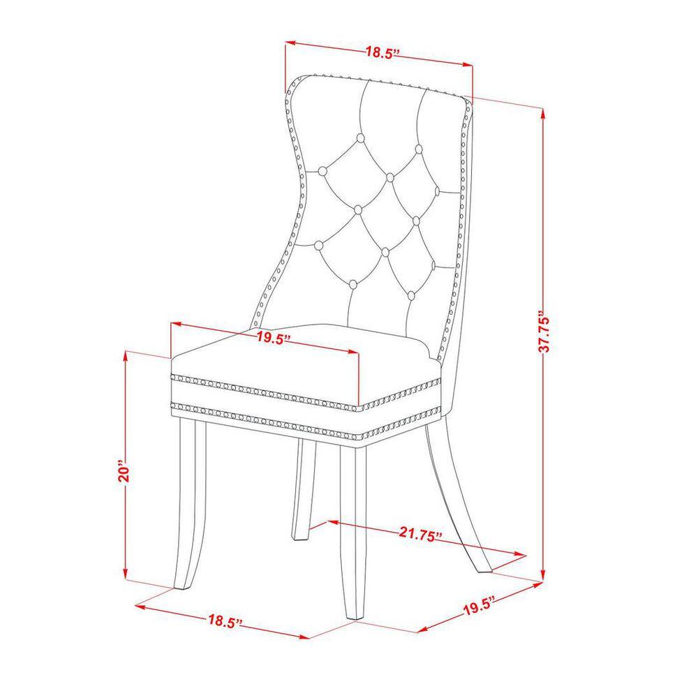 Linen White 5-Piece Wood Dining Set with High Back Chairs