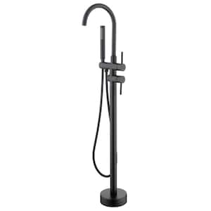 Single-Handle Freestanding Tub Faucet in Matte Black