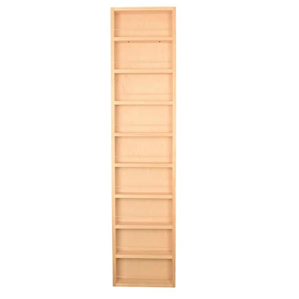 WG Wood Products 3.5 in. x 11 in. x 62 in. Malibu Unfinished Wood Spice Rack