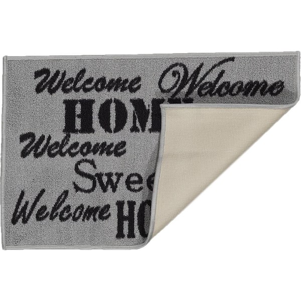Ottomanson Welcome Collection Non-Slip Rubberback Welcome Design 2x3 Indoor  Entryway Doormat, 20 in. x 30 in., Beige Welcome DOR65041-20X30 - The Home  Depot