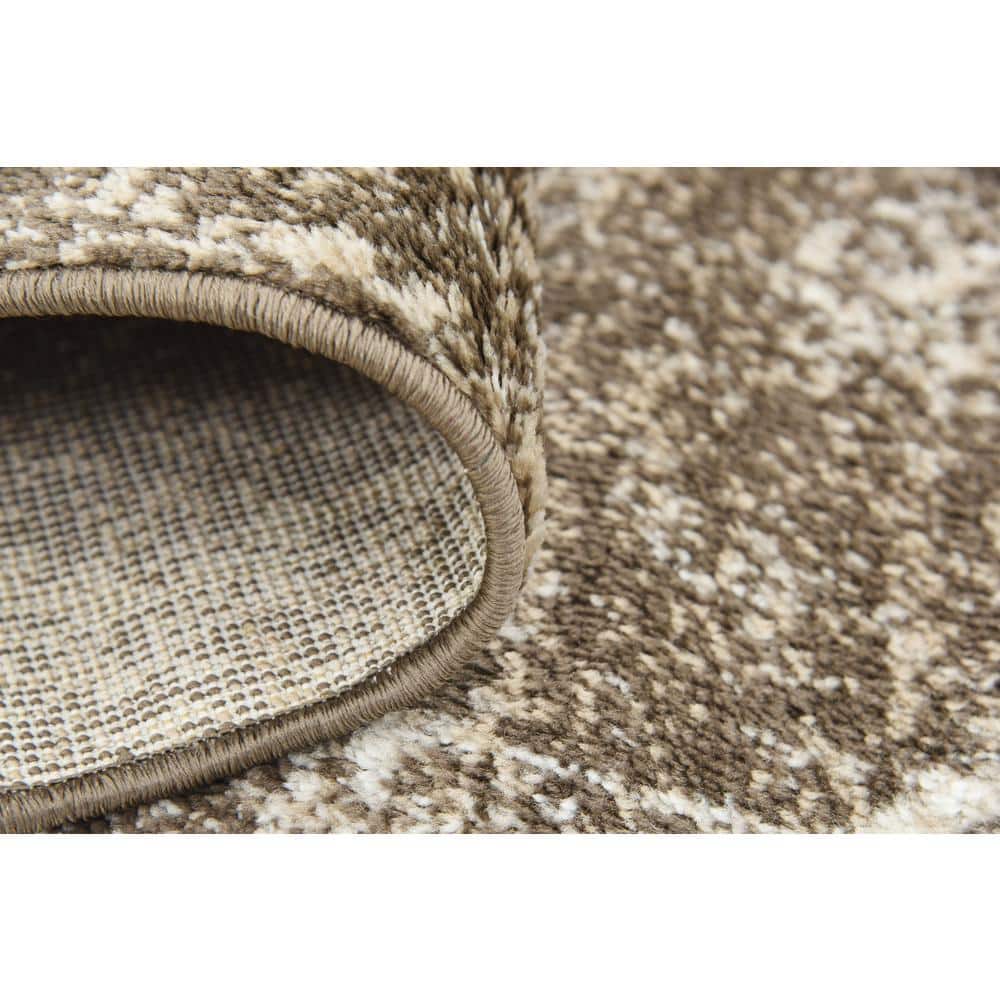 Casino Sofia Brown Rectangular Indoor Easy-Care Rug 5'3" x 8'
