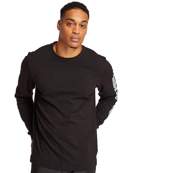 Timberland PRO Men's Size XX-Large Jet Black Base Plate Logo Long Sleeve Work Tee