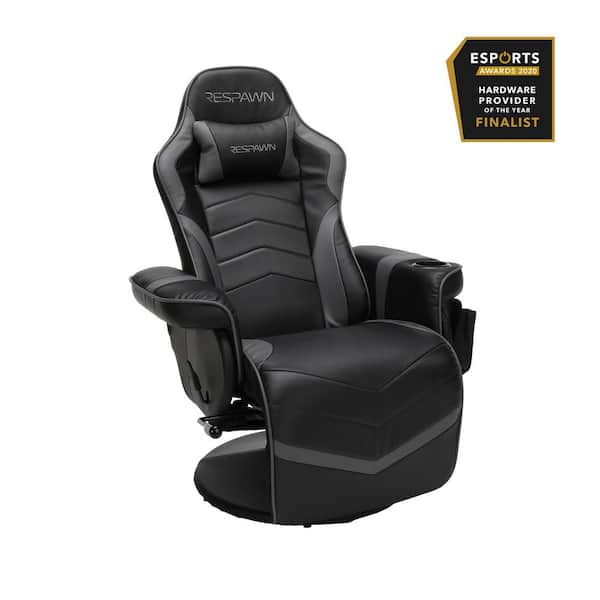RESPAWN 900 Racing Style Gaming Recliner, Reclining Gaming Chair, in Gray (RSP-900-GRY)
