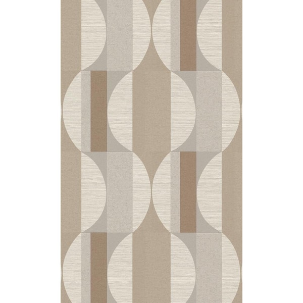 Walls Republic Taupe Geometric All Over Printed Non-Woven Paper Non-Pasted Textured Wallpaper 57 sq. ft.