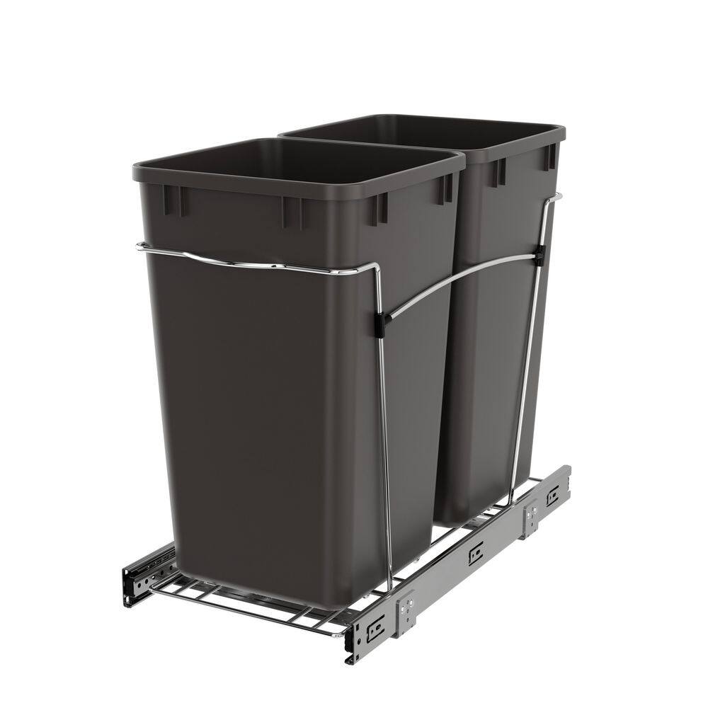 Gray Double Pull Out Trash Can 27 qt. for Kitchen price history on PriceWatchPro