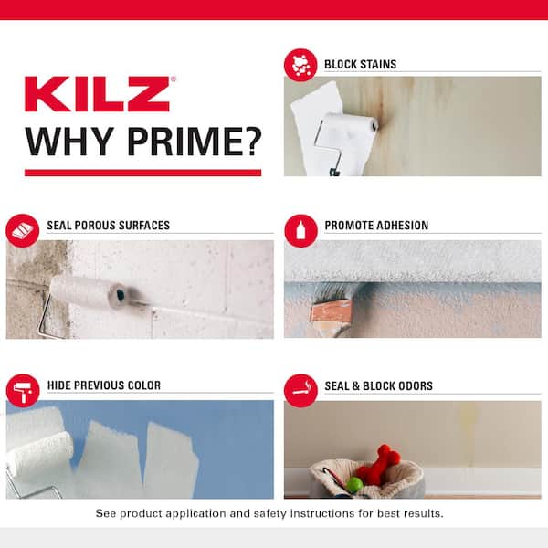 KILZ - Original 1 Gal. White Oil-Based Interior Primer, Sealer, and Stain Blocker