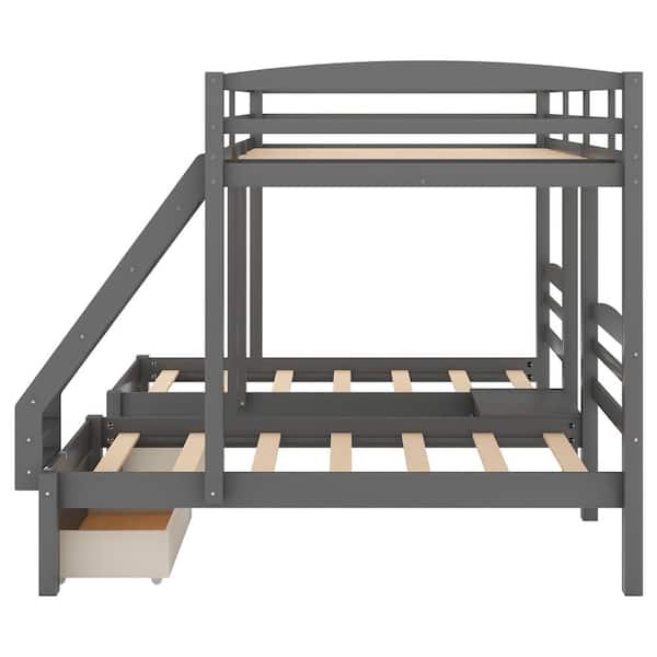 【EN】 Three of a Kind　3枚セット　fab Harper & Bright Designs Full Over Twin Wood Triple Bunk Bed