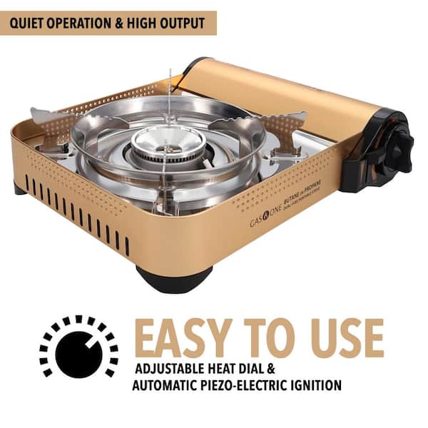 Award Winning Portable Outdoor Camping Butane Gas Stove Full Stainless  Steel Body with Electronic Ignition and Carrying Case 