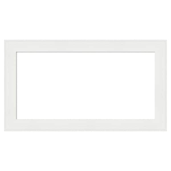 Vanity White Narrow 27 in. x 15 in. Polystyrene Framed Dry Erase Magnetic Memo Board