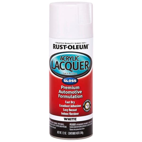 Rust-Oleum Automotive 12 oz. Acrylic Lacquer Gloss White Spray Paint  (6-Pack) 253364 - The Home Depot