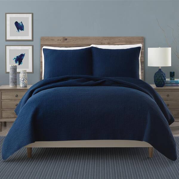 Ayesha Curry Labyrinth Blue Full/Queen Cotton Quilt A015518BLNDE - The ...