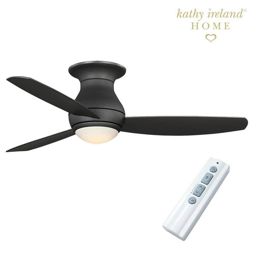 Curva Sky 52 in. Outdoor Graphite Ceiling Fan with Remote Control and LED Light -  Kathy Ireland, 1115933