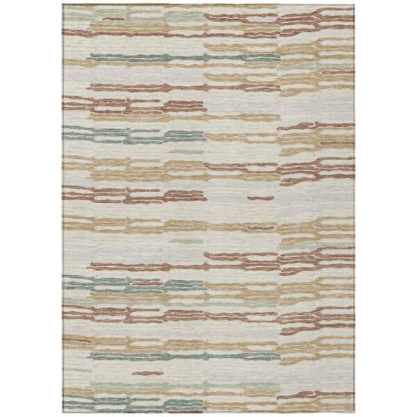Chantille Machine Washable Indoor/Outdoor Abstract ACN3114 Cream 10 ft. x 14 ft. Area Rug