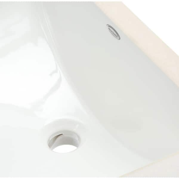 American Standard Studio Rectangular Undermounted Bathroom Sink in White  0614.000.020 - The Home Depot