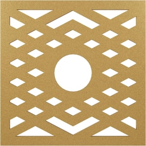 3/4 in. x 22 in. x 22 in. Chevron Architectural Grade PVC Peirced Ceiling Medallion