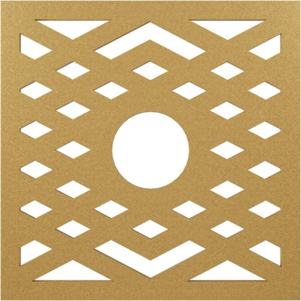Ekena Millwork 3/4 in. x 26 in. x 26 in. Chevron Architectural Grade PVC Peirced Ceiling Medallion
