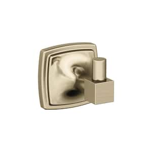 Stature Knob Single Robe Hook in Golden Champagne