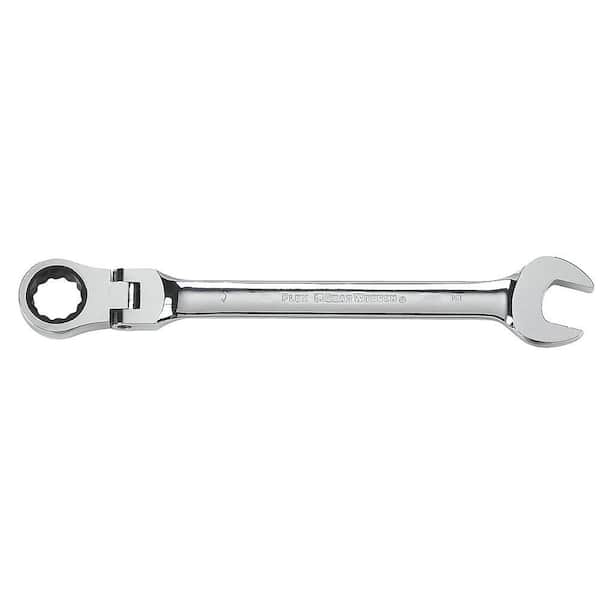 GEARWRENCH 11/16 in. SAE 72-Tooth Flex Head Combination Ratcheting Wrench