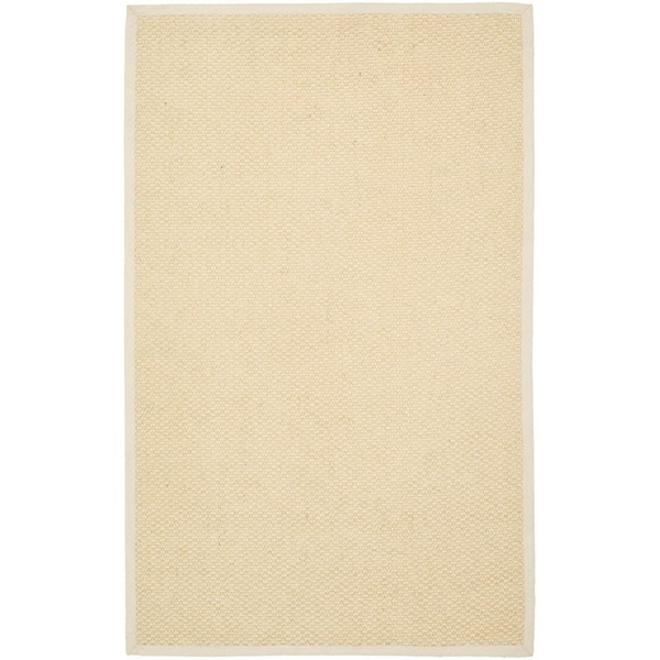 SAFAVIEH Natural Fiber Cream 4 ft. x 6 ft. Solid Area Rug