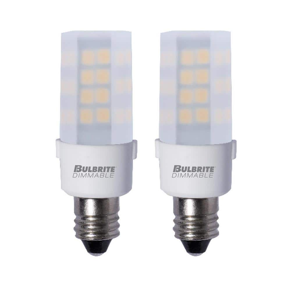 35 - Watt Equivalent Soft White Light T4 (E11) Mini-Candelabra Screw, Dimma