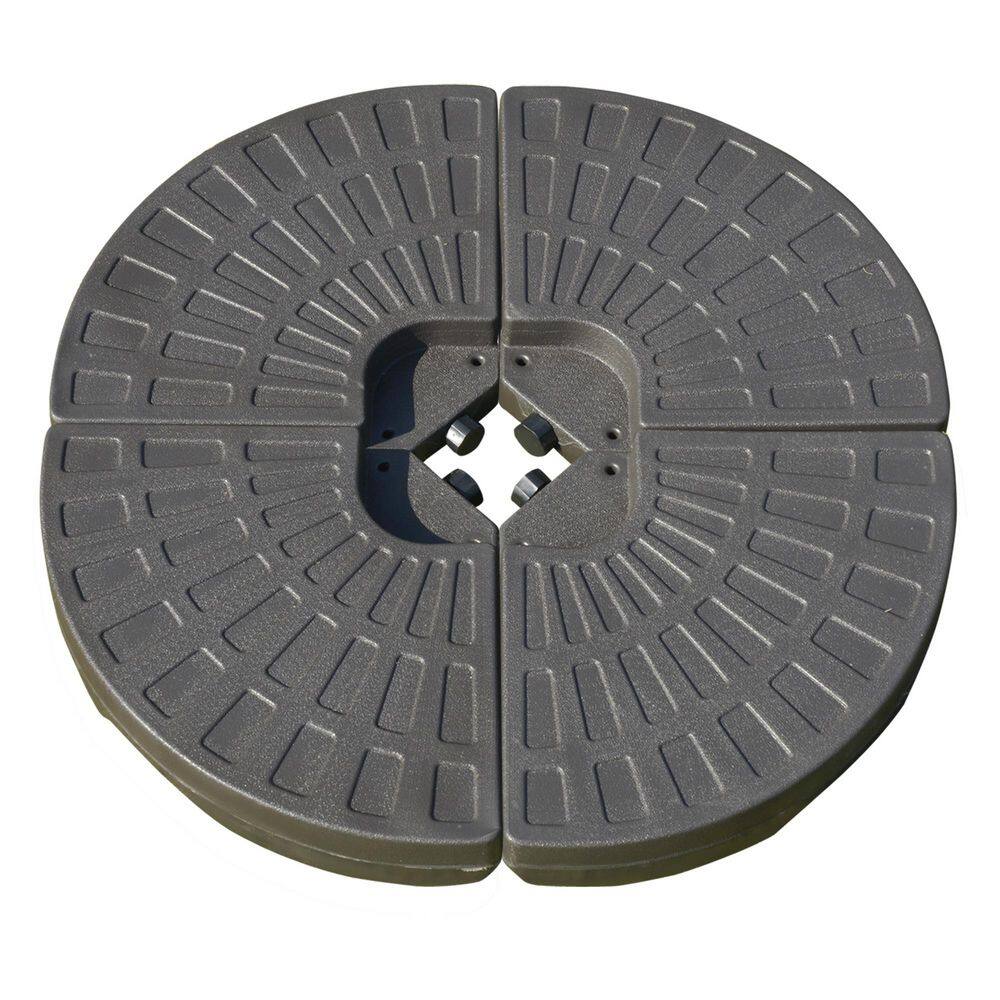 4 Pieces Cantilever Patio Umbrella Base, Fan Shaped Umbrella Weight with Built-in Handles and Rugged Material in Coffee price history on PriceWatchPro