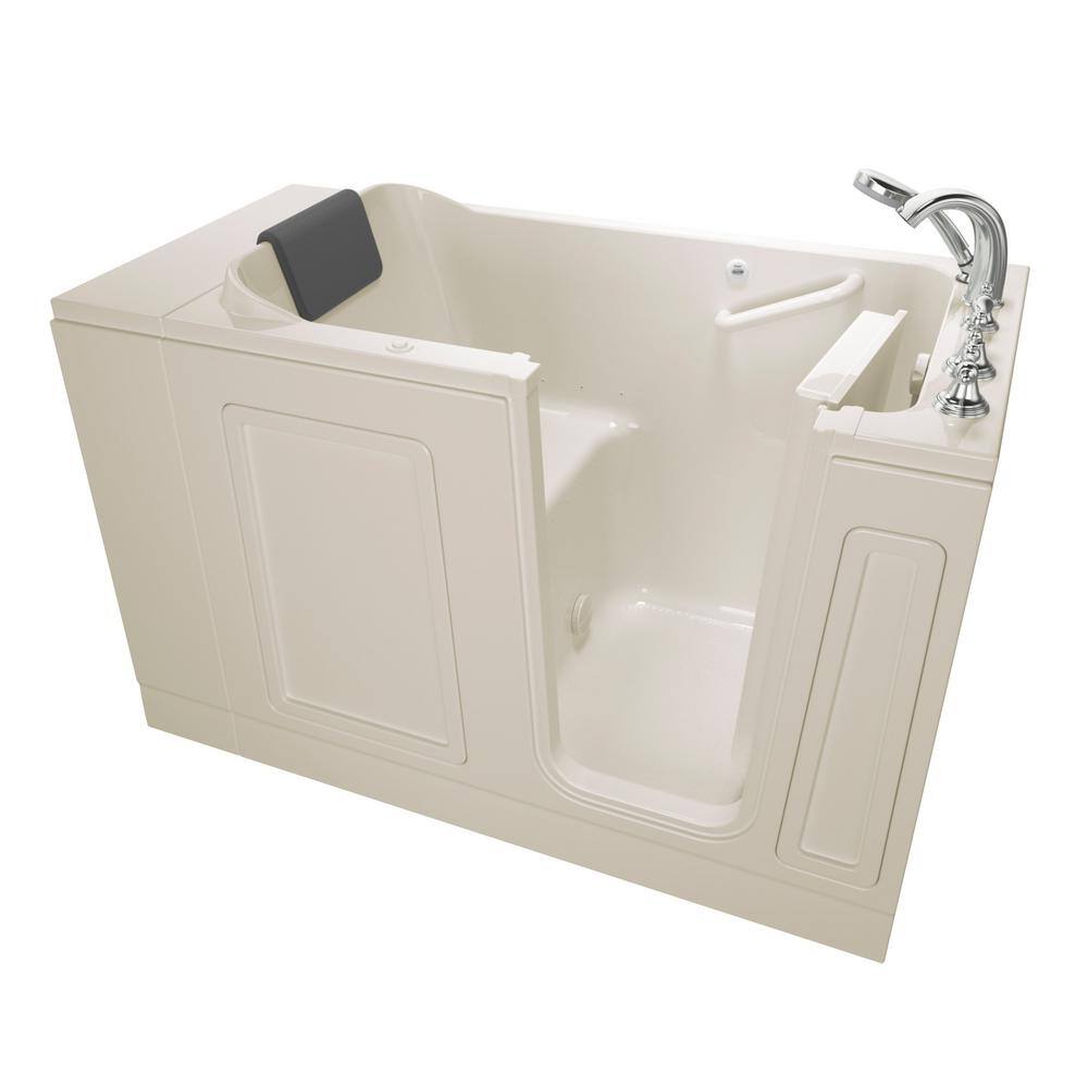 Acrylic Luxury 51 in. Right Hand Walk-In Air Bathtub in Linen