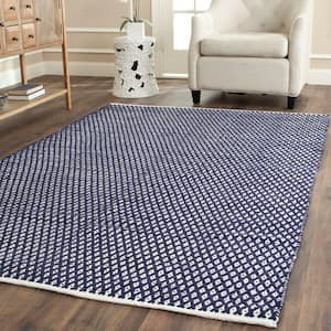 Boston Navy 4 ft. x 6 ft. Geometric Diamonds Area Rug