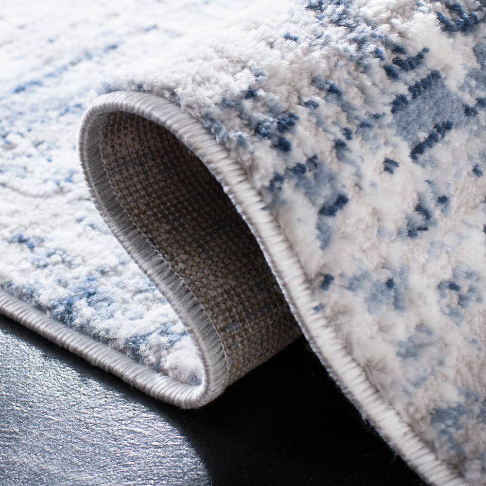 Amelia Blue/Grey 10' x 14' Abstract Distressed Area Rug