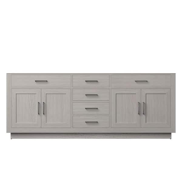 Condor 84 in. Bath Vanity Cabinet without Top in White Oak Assembled