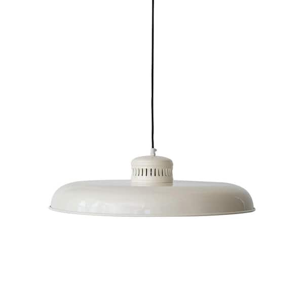 40-Watt 1 Light Cream Vintage Reproduction Pendant Light