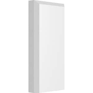 3/4 in. x 3 in. x 6 in. PVC Standard Foster Plinth Block Moulding with Beveled Edge