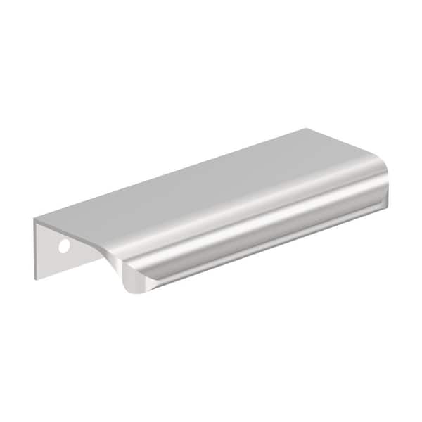 Amerock Streamline Tab 4 in. Center-to-Center (102mm) Modern Polished Chrome Cabinet Edge Pull